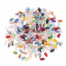 200 pièces de perles en cristal de verre colorées de 3x6 mm, pour la création de bijoux DIY
