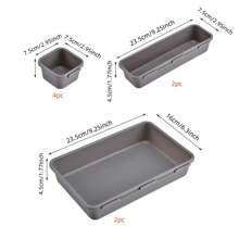 Set organizer per cassetti da 8 pezzi, sistema di organizzazione dei cassetti in plastica, organizer per cassetti per calze, biancheria intima, vestiti, pettini, ufficio e elettrodomestici da cucina, tornando a scuola