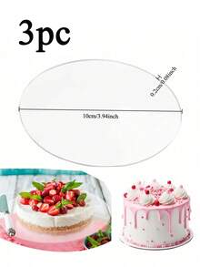 1pc Acrylic Cake Stand, 4/6/8/10 Inch Thick 2mm Reusable Clear Round Cake Display Rack, Acrylic Cake Board DIY Dessert & Decor Accessory, DIY Craft Decor Base, Suitable For Mother's Day, Easter - Multicolor - View 23