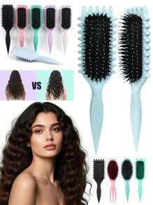 Nuevo cepillo definidor de rizos 2025 - Cepillo para cabello rizado que define el estilo, cepillo para cabello rizado húmedo, para dar forma y definir los rizos de las mujeres