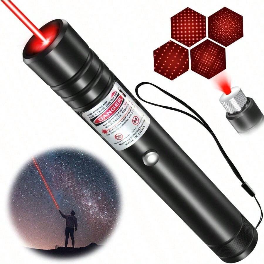 [Professional] Rechargeable Red Beam Flashlight Long Distance Range For TV/LED/LCD Screens Tactical Flashlights Presentation Office/Outdoors/Astronomic/Construction [001]