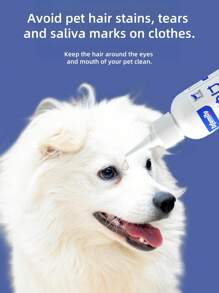1 pièce Liquide Détachant pour Larmes de Compagnie 60ml - Pour Chiens et Chats. Solution de Nettoyage des Yeux. Élimination des Écoulements Oculaires et des Taches de Larmes. Nettoyage Doux et Efficace pour les Yeux des Chats et des Chiens. Empêche l'Accumulation des Écoulements Oculaires. Prévient l'Irritation des Yeux.