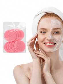 8 Stücke Reinigungsschwämmchen Beautywerkzeug feuchtigkeitsspendende runde Holzzellstoff-Baumwollpads zum Waschen und Tiefenreinigung des Gesichts