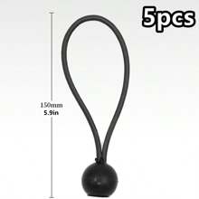 Set Of 5/10/20 Elastic Ball Bungee Cords With Hooks For Tent, Tarpaulin And Canopy