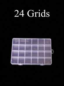 10/12/15/18/24 Grid Fixed Transparent Storage Box, Plastic Empty Box For DIY Sunflower, Plum Blossom Beads, Polymer Clay, Jewelry Accessories. Multi-Purpose Transparent Organizer Box, Suitable For Storing Earrings, Rings, Jewelry, Nail Art Supplies, Gifts For Women