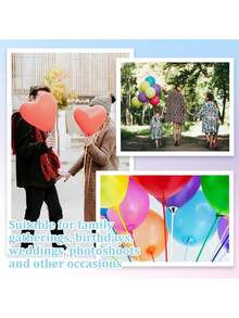 10/50/100Pcs Colorful Balloon Fixing Buckle & Stick For Baby Party, Minimalist Clear Balloon Stan,Baby Birthday Celebration, Baby Full Month Event, Baby Anniversary, Family Party(Random Color) - Multicolor - View 7