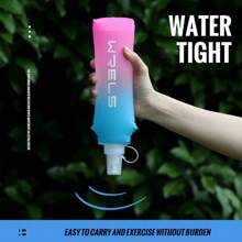 WRELS 1pc 150/250ml/500ml Gradient-Colored, Stylish, Portable, Foldable And Lightweight Soft Water Bottle For Running Hiking Cycling