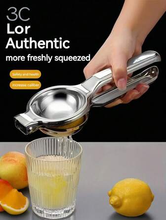 1pc-Stainless Steel Manual Juicer - Hand Press Lemon Squeezer, Orange Juice Extractor, Fruit Juicing Tool For Home Use