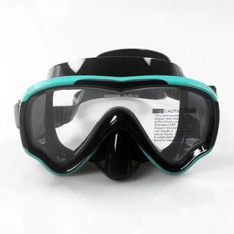 1 stuk duikmasker voor volwassenen, volledig gezichtsmasker van gehard glas, waterdicht en anti-condens voor buitensporten, watersporten en zwemmen