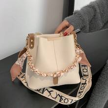 Borsa a secchiello da donna alla moda e semplice, borsa a tracolla casual versatile per tutti i giorni e borsa a tracolla adatta per il trasporto quotidiano
