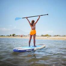 Inflatable Stand Up Paddle Board, 10'6x33 "X 6" Paddle Board With Backpack, Pump, Non Slip Mat, Phone Case Ultra-Light Paddle Boards For Adults - Blue Wahite Manta - View 7