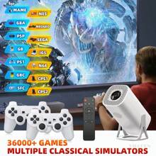 Android 11 Gaming Projector Home Theater Wireless Gaming Controller Dual WIFI 1280*720P For MirrorCast/Youtu/+
