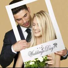 1pc Wedding Photo Booth Frame - Made Of Paper Material, No Feathers, Suitable For Bachelorette Parties And Wedding Celebrations, Unicorn Parties And Birthday Decorations, Wedding Decorations
