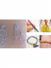 2 Skeins Metallic Hand Knitting Yarn - Multicolor - View 5