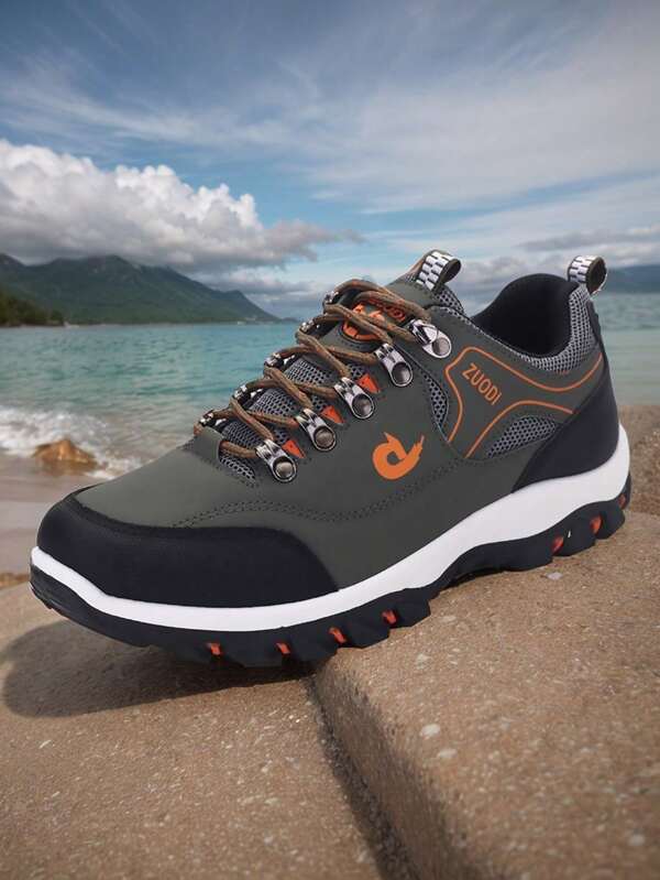 1 Pair Men's Sports Shoes Leather Breathable Casual Shoes Anti-Skid Hiking Shoes For Women Running Outdoor Brand Shoes