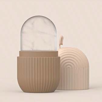 Professional Ice Roller For Face & Eyes - Cryotherapy Facial Massager With Moldable Cubes | Reduce Puffiness, Contour Skin & Boost Glow | Leakproof Reusable Design For Spa-Like Skincare (Morning/Post-Workout/PM Routine)