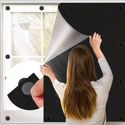 BKSAI Window Blackout Magnetic 100 X 145 Cm Blackout Fabric Blackout Roller Blind Magnetic Closure No Drilling Roof Window Sun Protection Blackout Removable For Holiday Indoor Sloping Roof Window Curtains Curtains For Living Room Kitchen Room Decor Home Decor Living Room Curtain Kitchen Decor Living Room Decor Room Decor Curtains Bedroom