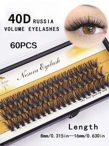 270/290/300pcs Eyelash Clusters, 30D40D50D/40D+60D+80D/60D+80D+100D DIY Eyelash Extension, Faux Mink Lashes - Premium D-Curl Fluffy & Natural Lash Clusters, Suitable For DIY Eyelash Extension - Reusable, Lightweight & Easy To Use. - D - 查看 11