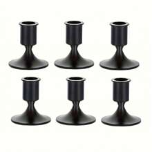 2/4/6/12/30pcs Cone Shaped Candle Holders, Gold/Black Candle Stands For Tabletop Center, Wedding Reception, Holiday Christmas Fireplace Or Home Decor