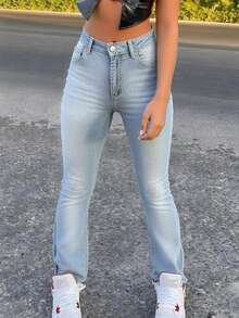 Women's Mid-Rise Stretch Slim-Fit Flared Trousers: Fall Fashion And Christmas-Inspired Outfits