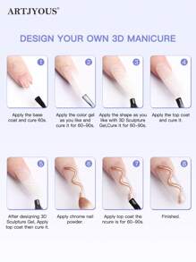 20ML 3D Sculpting Gel Nail Glue For Nail Designs And DIY Nail Art - Clear Gel Polish For Drawing, Molding, Sculpture And Decoration