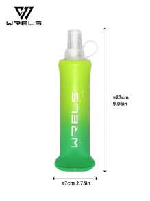 WRELS 1pc 150/250ml/500ml Gradient-Colored, Stylish, Portable, Foldable And Lightweight Soft Water Bottle For Running Hiking Cycling
