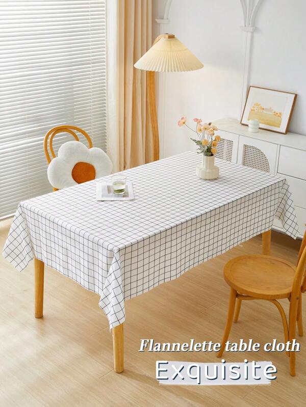 A Square Checkered Pattern Tablecloth, Modern Style 100% Polyester Rectangular All-Inclusive Tablecloth, Suitable For Restaurants, Families For All Seasons