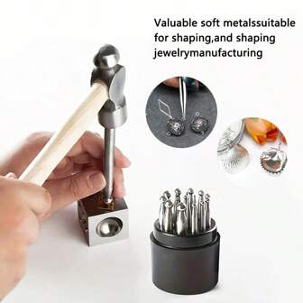 Nestbare ronde kop nestbare kralenpons nestbare boorset sieraden metaalvormgereedschapset sieraden maken bel maken gereedschap