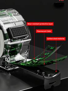 自锁荧光钢卷尺高精度尺子测量工具加宽米尺