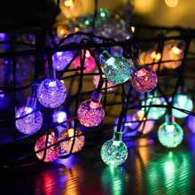 Solar Crystal Ball Lights 39FT - 100LEDs Wedding Decor With 8 Modes - IP65 Waterproof Hanging Lights For Garden Arch & Reception - Romantic Colored Light