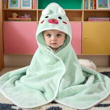 Asciugamani da bagno per bambini 80x80cm, con disegni di animali e cappuccio, realizzati in poliestere, morbidi e traspiranti, ad alta assorbenza, adatti come copertine per bimbi, coperte per passeggini