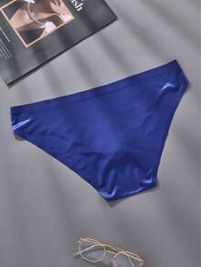 5件装男士透气舒适字母印花运动性感透明冰丝无缝低腰三角裤内裤 - 彩色 - 查看 10