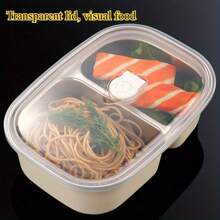 304 Stainless Steel Bento Box With Lid, Sealed Lunch Box For Work/School, Microwave Friendly, Large Capacity, Divided Compartments, Lunch Container Set,School Supplies