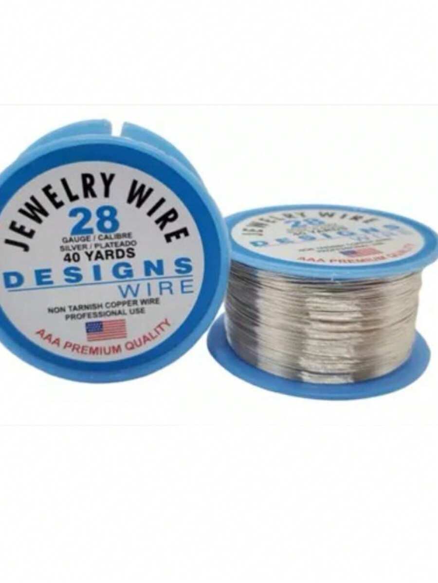 Bisutería Alambre De Cobre Designs Wire Calidad Aaa 1 Pz - Plateado - Ver 1