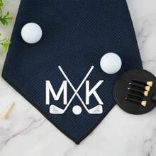 Broderad golfhandduk, personlig golfhandduk, monogrammärkt golfhandduk, anpassad golfhandduk, personlig golfpresent till pappa, marskalkar, fars dag-present
