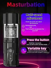 Male Masturbator Sex Toy Adult Toy Male Sex Toy With 7 Thrust And 7 Rotation Modes, Both Hands Free Pocket Pussy Sex Machine With Visual Window And Suction Base Electric Penis Pump Sex Toy Male Masturbator Sex Toy Pocket Pussy Male Masturbator