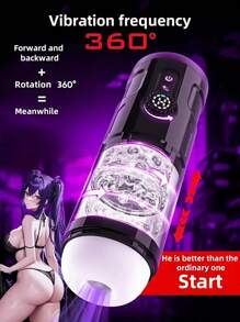 Male Masturbator Sex Toy Adult Toy Male Sex Toy With 7 Thrust And 7 Rotation Modes, Both Hands Free Pocket Pussy Sex Machine With Visual Window And Suction Base Electric Penis Pump Sex Toy Male Masturbator Sex Toy Pocket Pussy Male Masturbator