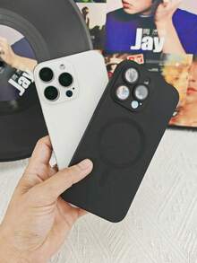 1pc Koolife Soft Silicone Magnetic Wireless Charging Magsafe Fully Protective Phone Case, Ultra-Thin Matte Metal Painted Anti-Fall Lens Cover, Built-In Buttons Compatible With IPhone 11/12/12Pro/12ProMax/13/13Pro/13ProMax/14/14Plus/14Pro/14ProMax/15/15Pro/15Plus/15ProMax/16/16Pro/16Plus/16ProMax