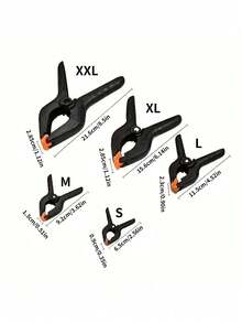 4/2/1 Paquete de Pinzas de Resorte, Pinzas de Plástico, Pinzas de Fondo, Pinzas Grandes de Servicio Pesado, Pinzas de Resorte para Manualidades, Soporte de Fondo, Carpintería, Estudios de Fotografía - Multicolor - Ver 3