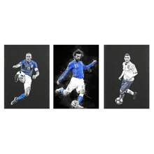 Set Of 1/3 Pcs Soccer Player Pop Wall Arts Soccer Star Posters Sports Printmaking Canvas Posters Printing Modern Stadium Living Room Bedroom Home Decoration Unframed-Style, Wall Art With Frame