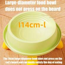 Erhöhte Katzennäpfe, angehobene Katzenfutter-Schüssel, geneigte Katzenschüssel, Haustier-Futter- und Wasserschale, schützt die Wirbelsäule, verhindert Erbrechen, katzenschnurrbart-freundlich, rutschfest, spülmaschinenfest
