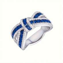Elegant Promise Ring, Unique Bow Design With Shining Cubic Zirconia, Engagement/Wedding Ring, Suitable For Formal Wear As Gift For Her