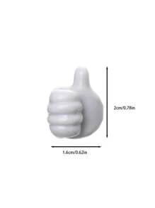 30pcs Colorful Silicone Thumb Wall Hooks - Self-Adhesive, No-Drill Cable Clips & Key Hangers, Easy Installation For Keys, Earphones & More, Damage-Free Room Decor Back To School