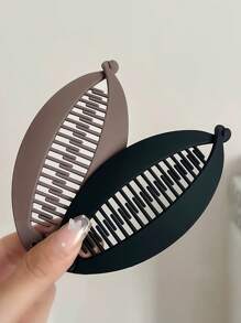 2 peças Minimalista Fosco Cor Sólida Clipe Vertical Elegante Grampo Banana Grampo de Cabelo Grampos de Cabelo para Rabo de Cavalo e Updo Grampos de Cabelo Grampos de Garra Grampos de Cabelo Grampos de Cabelo