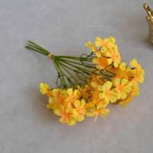 3/5Pcs Artificial Chamomile Yellow Daisy Flowers Small Daisy Bouquet, For Wedding Arrangement, Vase Centerpiece, DIY Home Party For Home Room Decoration Aesthetics