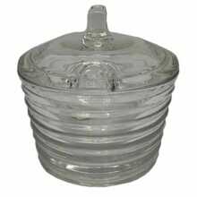 Açucareiro Lyor Colméia Com Tampa De Cristal Resistente