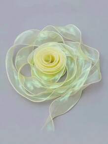10 Yardas 4CM Cinta de organza iridiscente transparente y ancha para decoración de flores, ramos, guirnaldas, bodas, fiestas de cumpleaños, regalos de Navidad, lazos para el cabello y decoraciones