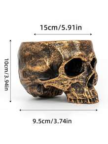 1 Stück abstrakte Schädel Blumentopf, kreative Horror Skulptur Blumenvase, individuelle Vase, Schädel Kunst Harz Vase Tischdekoration Zuhause, Wohnzimmer Deko Geschenk Vase, Halloween Zimmer Gothic Dekoration, Blumenvase, Blumentopf, Tischmittelpunkt, Pflanztopf, Blumenvasen
