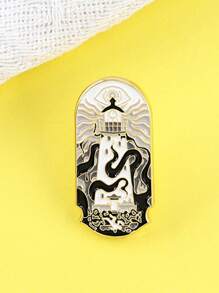 1 Peça Broche de Liga de Zinco com Desenho de Polvo e Farol, Alfinete de Esmalte Gótico, Decoração Casual Única para Jaqueta, Mochila, Bolsa Escolar Kpop, Bolsa de Suprimentos de Professor, Acessórios de Escritório, Camisas, Joias, Acessórios de Outono-Inverno, Adequado para Adolescentes, Jovens, Homens, Casual, Outdoor, Atlético, Férias, Presentes de Formatura, Aniversário, Roupas Diárias, Prendas Engraçadas e Fofas para Professores, Acessórios de Halloween, Dia dos Professores, Acessórios de Fantasia, Presentes de Natal para Homens, Alfinetes de Bolsa