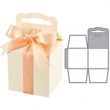 1 pieza Caja de regalo 3D plegable y tarjeta de felicitación plegable troquel, troqueles de corte de metal gris, plantilla de tallado de papel para hacer tarjetas, álbumes de recortes y decoraciones artesanales DIY